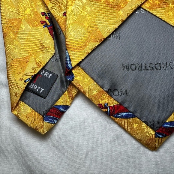 Robert Talbott Nordstrom Golf Bag Tie Imported Silk Hand Sewn In USA - Picture 4 of 5